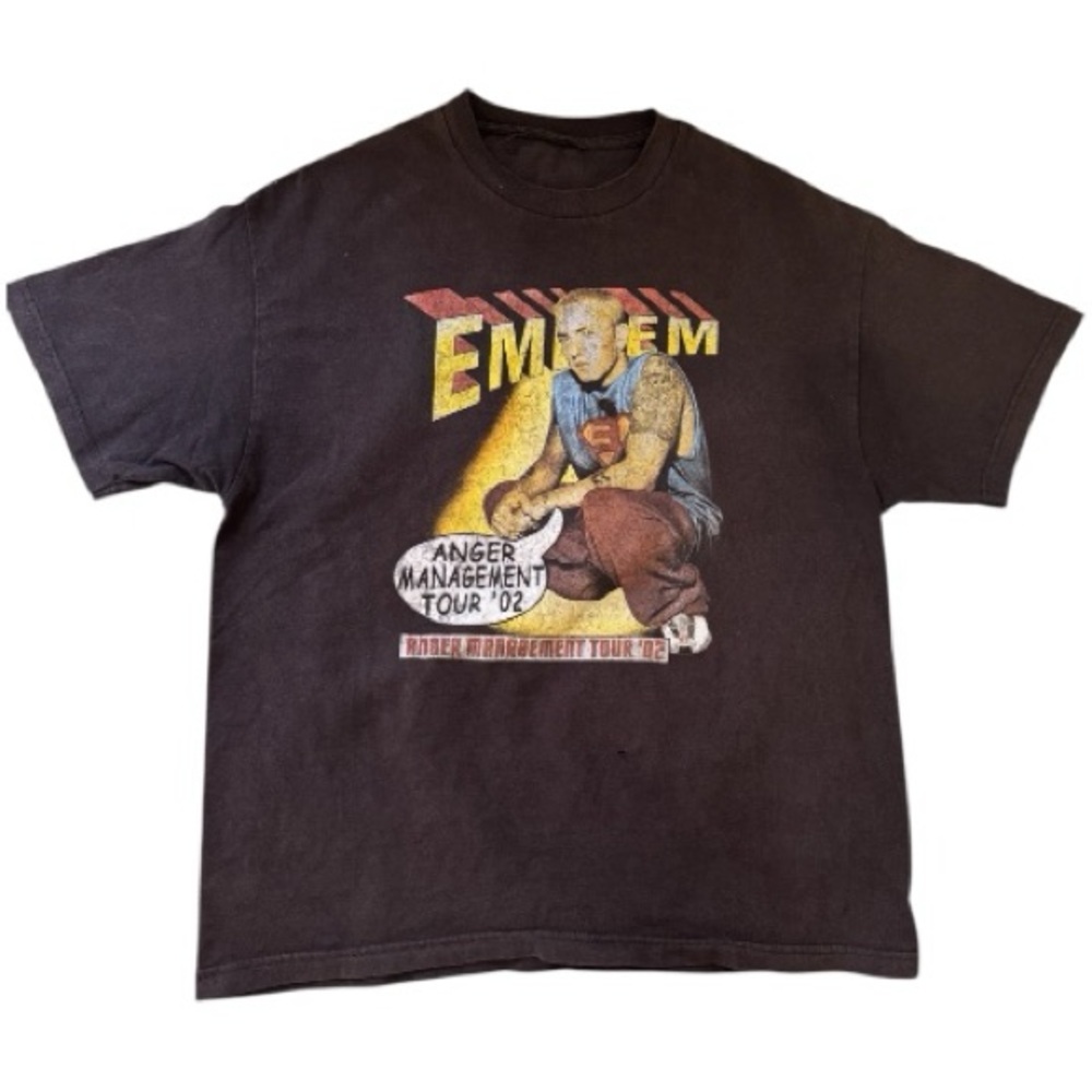 Eminem 2002 Anger Management Tour Black Tee Size XL VTG